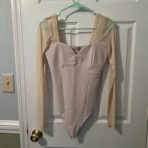 Abercrombie Long Sleeve Sweetheart Corset Bodysuit